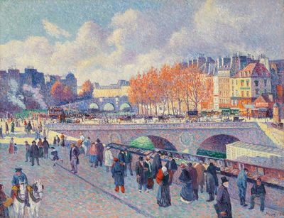 Maximilien Luce: Die Seine bei der Pont Saint-Michel, 1900, Öl auf Leinwand, 89,2 x 116,2 cm, Sammlung Hasso Plattner, Museum Barberini, Potsdam
