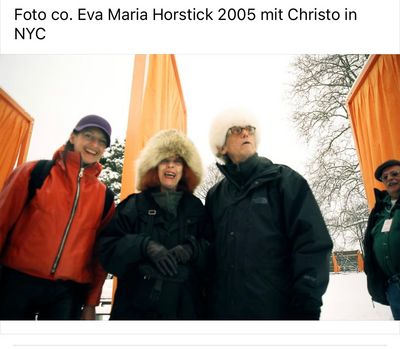 Foto mit dem Ehepaar Christo in New York