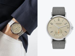 Sportlich, elegant, zuverlässig – und in Bestform: Die neue Ahoi neomatik 38 Datum in der Farbe Sand Sportlich, elegant, zuverlässig – und in Bestform: Die neue Ahoi neomatik 38 Datum in der Farbe Sand