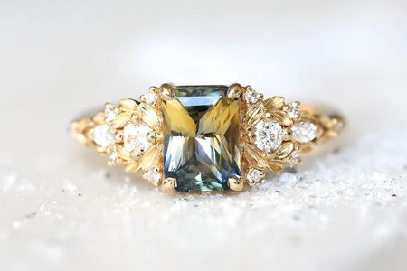 Eryn Sapphire Engagement Ring Gold-Elvish Diamond