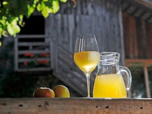 Ganz nah dran: Sobald die Äpfel aus eigenem Anbau geerntet und verarbeitet wurden, können Gäste des Hotel Steiner den frischen Saft im Mini-Markt des angeschlossenen Campingparks erwerben