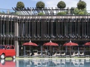 Im ersten Stock des Badehauses entsteht ein neuer Wellnessbereich, den das Hotel Campingpark Steiner 2027 eröffnet