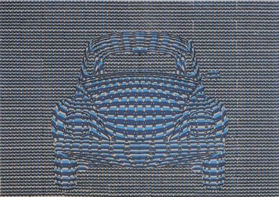 Thomas Bayrle: VW-Käfer (blaue Version)