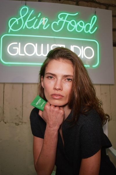 WELEDA Skin Food Model backstage at Paris Fashion Week, 4 March 2026