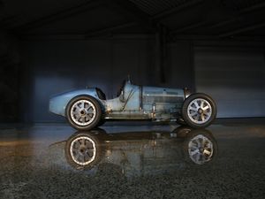Teil der Ausstellung: Der Bugatti 35B vom Grand Prix de Monaco von 1929 Teil der Ausstellung: Der Bugatti 35B vom Grand Prix de Monaco von 1929