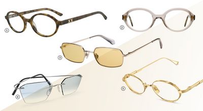KGS-Brillentrends 2027 | Trend 2: Retro / 90er Jahre I Quelle: KGS/ 1 MEXX 2 Andy Wolf Eyewear 3 SUPERDRY EYEWEAR 4 Silhouette 5 CAZAL Eyewear