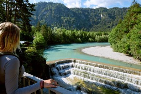 Der Lechfall in Füssen bildet den krönenden Abschluss der 125 Kilometer langen grenzüberschreitenden Lechweg-Weitwanderung