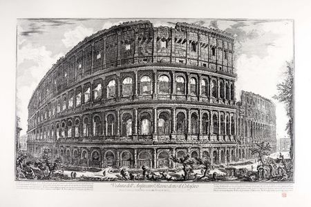 Giovanni Battista Piranesi (1720 – 1778), Ansicht des Kolosseums, Erstdruck 1757, Radierung, GDKE Landesmuseum Mainz