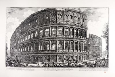 Giovanni Battista Piranesi (1720 – 1778), Ansicht des Kolosseums, Erstdruck 1757, Radierung, GDKE Landesmuseum Mainz