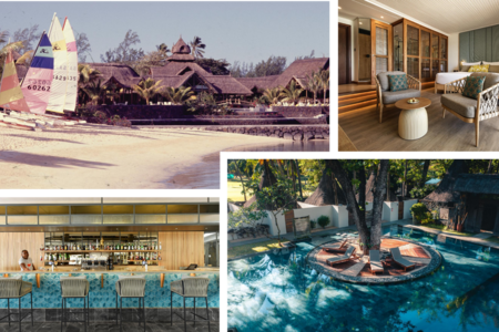 Das Shandrani Beachcomber damals (oben links) und heute