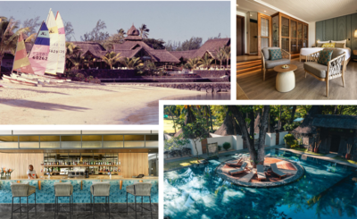 Das Shandrani Beachcomber damals (oben links) und heute