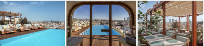 Panorama-Sauna zum Entspannen über den Dächern Barcelonas