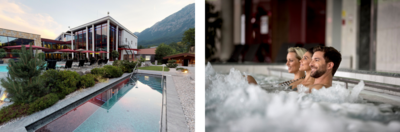 Die RupertusTherme in Bad Reichenhall hat täglich bis 22 Uhr geöffnet. Ihre Innen- und Außenbecken sind mit unterschiedlich hoch konzentrierter AlpenSole befüllt
