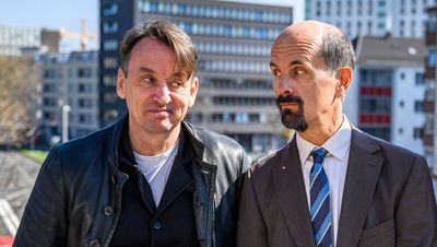 Der Erfinder und seine Kultfigur: Ralf Husmann (l.) und Schauspieler Christoph Maria Herbst alias Bernd Stromberg
