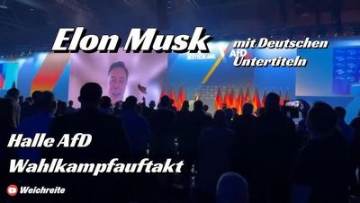 Elon Musk bei AfD-Wahlkampfauftakt zugeschaltet