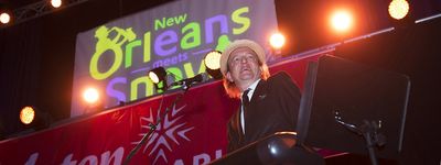 Am Arlberg treffen sich auch in diesem Jahr viele Jazz-Groeßen um das internationale Publikum zu begeistern. Auf dem Foto der Organisator Markus Linder mit seiner Blues-Band beim New Orleans meets Snow Festival