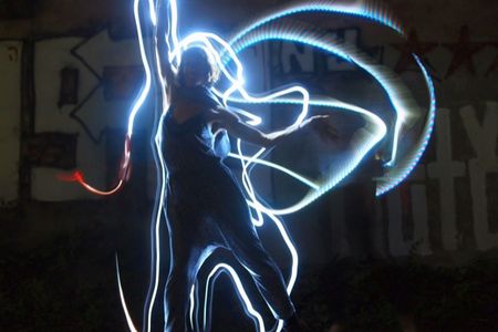 Dance Lightpainting beim Straßenzauber in Muenchen