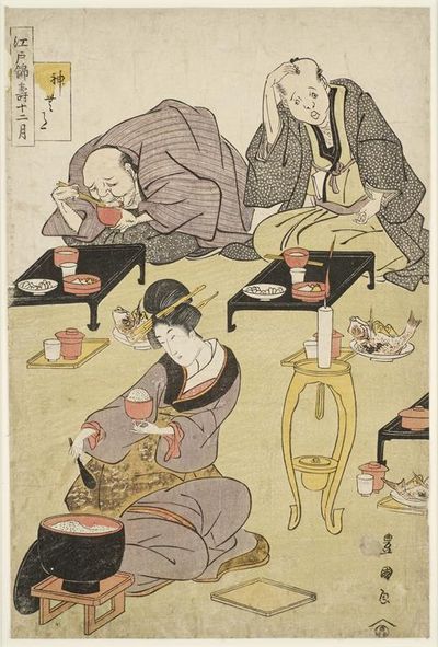 Der zehnte Monat, Utagawa Toyokuni, Japan, um 1802