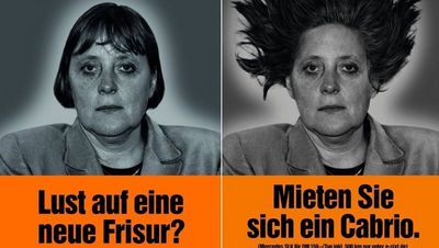 Wohl das bekannteste Motiv, das Jung von Matt jemals fuer Sixt geschaffen hat