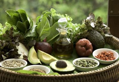 Gesunde Speisen gehoeren zum Wellness Konzept