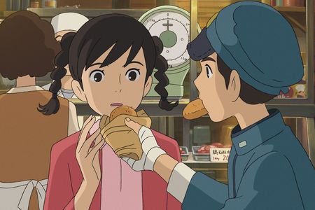 Film Der Mohnblumenberg  Umi Matsuzuka und Shun Kazama in einer Baeckerei