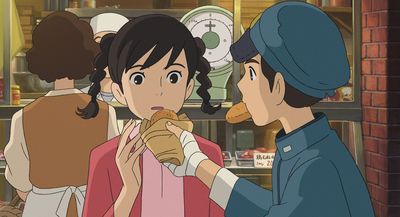 Film Der Mohnblumenberg  Umi Matsuzuka und Shun Kazama in einer Baeckerei