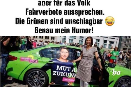 Ein Bild sagt mehr als tausend Worte. Die gruene Heuchelei ist nicht mehr zu ueberbieten, sie vermitteln ein Bild von sich selbst, das sie nicht halten, es sind nur selbstsuechtige Interessen