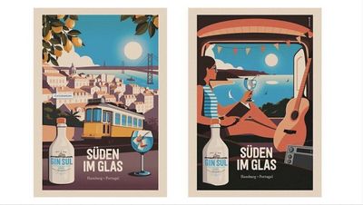Links Lissabon, rechts die Algarve: Die verträumten Retro-Motive sollen die Verbindung zu Portugal hervorheben