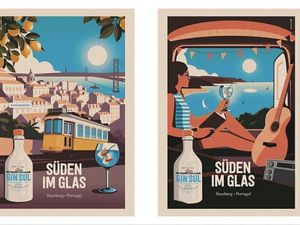 Links Lissabon, rechts die Algarve: Die verträumten Retro-Motive sollen die Verbindung zu Portugal hervorheben
