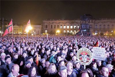 Pegida in Dresden am 19. Oktober