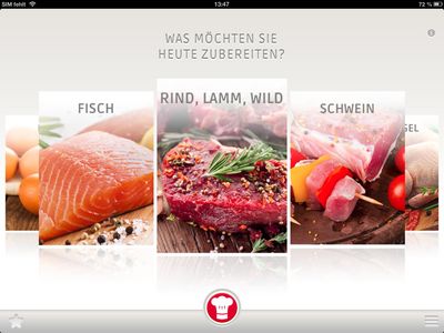 Essen und Trinken Cuciniale App Uebersicht der Gerichte