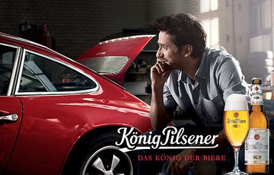 Koenig Pilsener, das Koenig der Biere gehoert auch zur Bitburger Braugruppe.