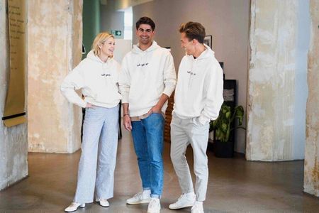 Das Whyzzer-Trio: (v.l.) Hollywood-Star Kelly Rutherford, Benjamin Buthmann und Eric Garsleitner