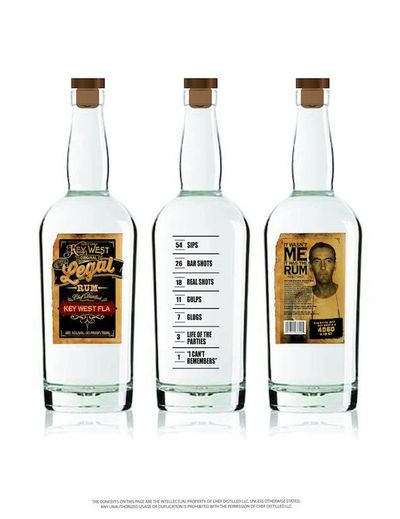 Essen und Trinken Florida Keys Rum-Flaschen