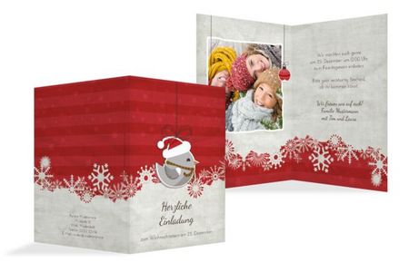 Moderne Weihnachtskarten fuer liebe Bekannte und Freunde
