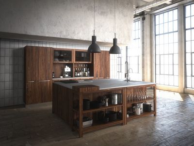 Stil TEAM 7 Loft Kueche Nussbaum