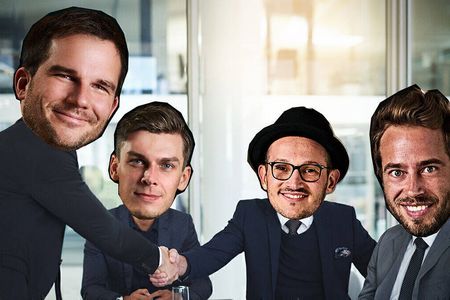 Vier Jungs, zwei Namen: Szymon Rose (v.l.), Daniel Schäfer, Martin Eggert und David Stephan führen künftig die Geschäfte von David + Martin