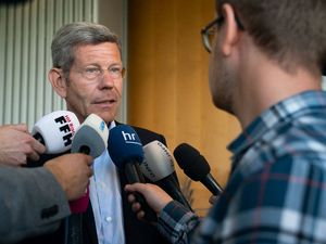 Scheidender VDA-Praesident Bernhard Mattes auf der IAA-Eroeffnungspressekonferenz Scheidender VDA-Praesident Bernhard Mattes auf der IAA-Eroeffnungspressekonferenz