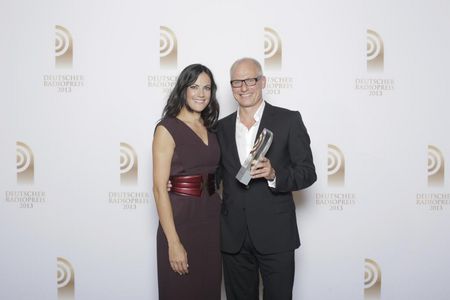 Laudatorin Bettina Zimmermann und Gewinner Volker Wieprecht