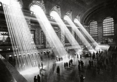 The main concourse at Grand Central Terminal. Grand Central heralded the age of electric rails, 1929