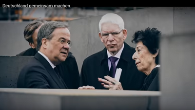 Das neue Wahlkampfvideo der CDU zeigt Armin Laschet am Holocaust-Mahnmal in Berlin