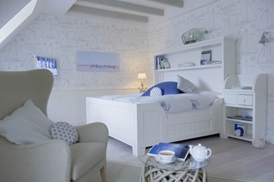 Land und Meer Schlafbereich im Hotel Loesch fuer Freunde