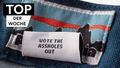Die Botschaft auf dem Shorts-Etikett von  Patagonia
