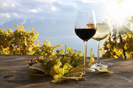 Essen und Trinken Weinglaeser