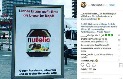 Die Marke Nutella wird von politischen Aktivisten regelrecht vergewaltigt