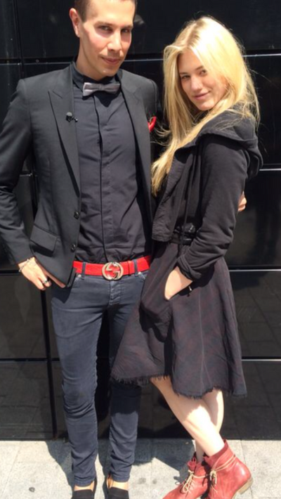 Model Larissa Marolt mit Florian Wess.