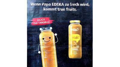 Den Spaß von True Fruits muss sich Edeka wohl gefallen lassen