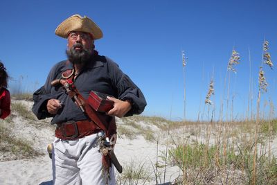 300 Jahre Blackbeard der weltweit beruechtigte Pirat wirde in den Orten Beaufort, Bath und Greenville sowie der Insel Ocracoke gefeiert