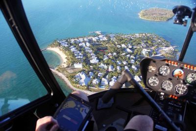 Ausblick aus dem Helikopter auf die Florida Key