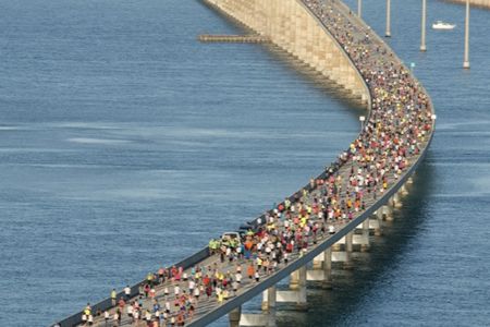 Seven Mile Bridge Run in den Florida Keys